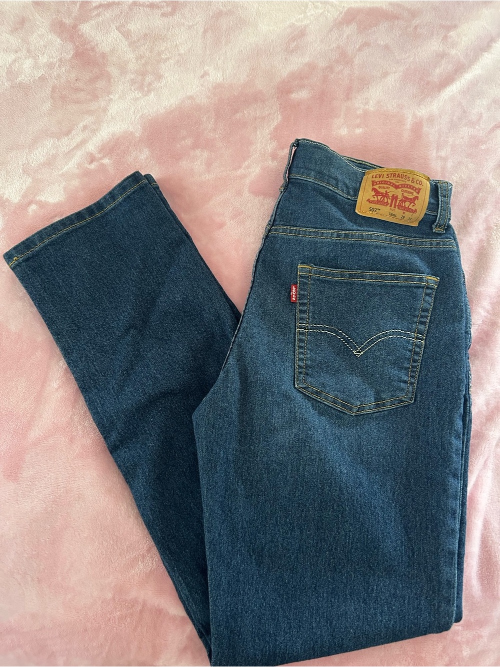 Levi's Blue Straight-Leg Denim Jeans